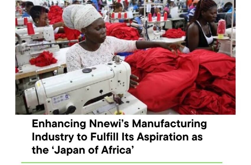  Enhancing Nnewi’s Manufacturing Industry to Fulfill Its Aspiration as the ‘Japan of Africa’